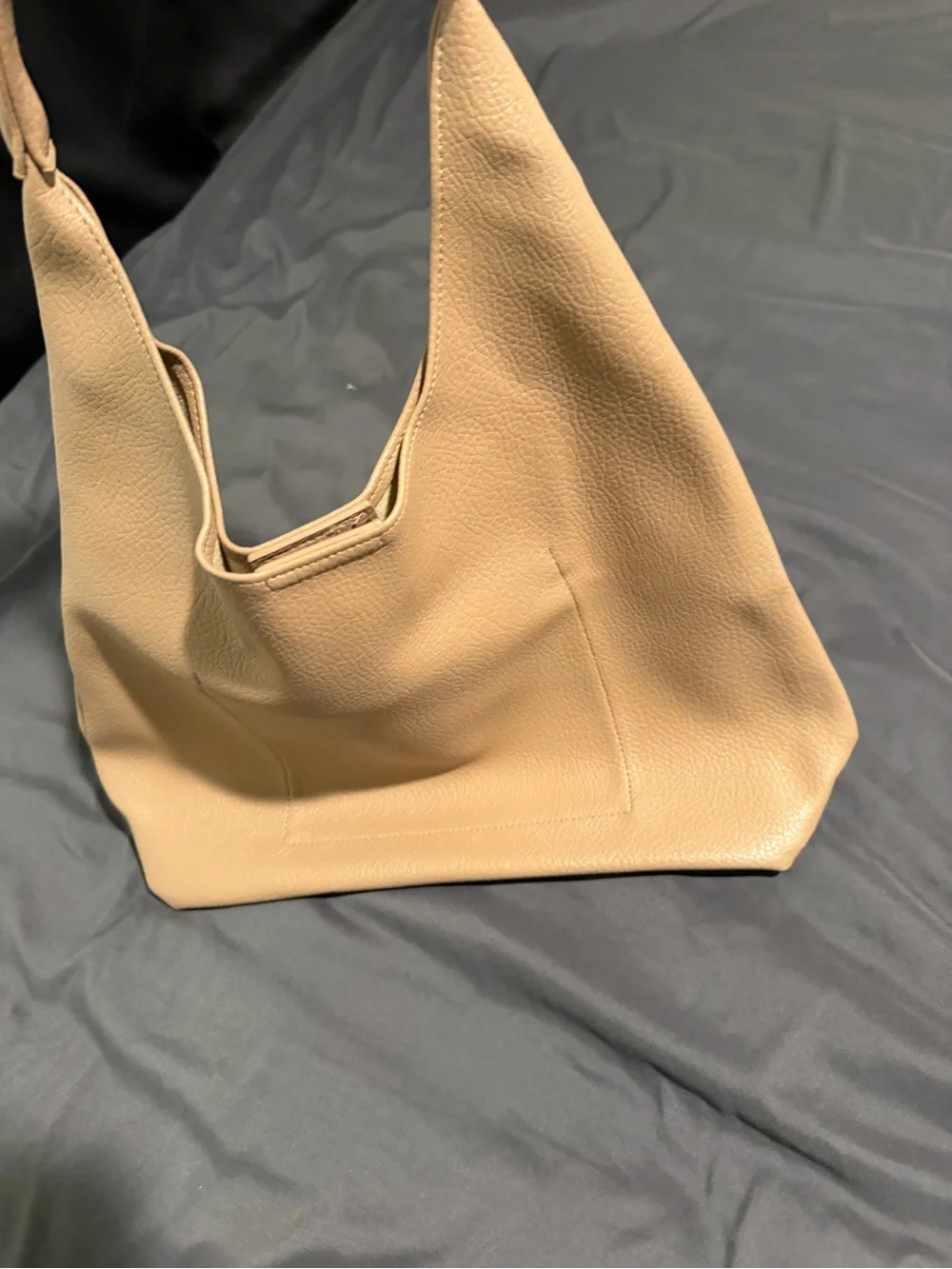 HOXIS Nude Vegan Leather Hobo Shoulder Bag